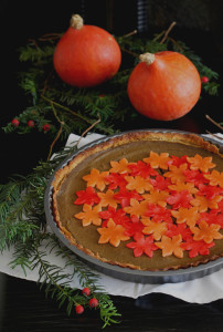 pumpkin pie with marzipan
