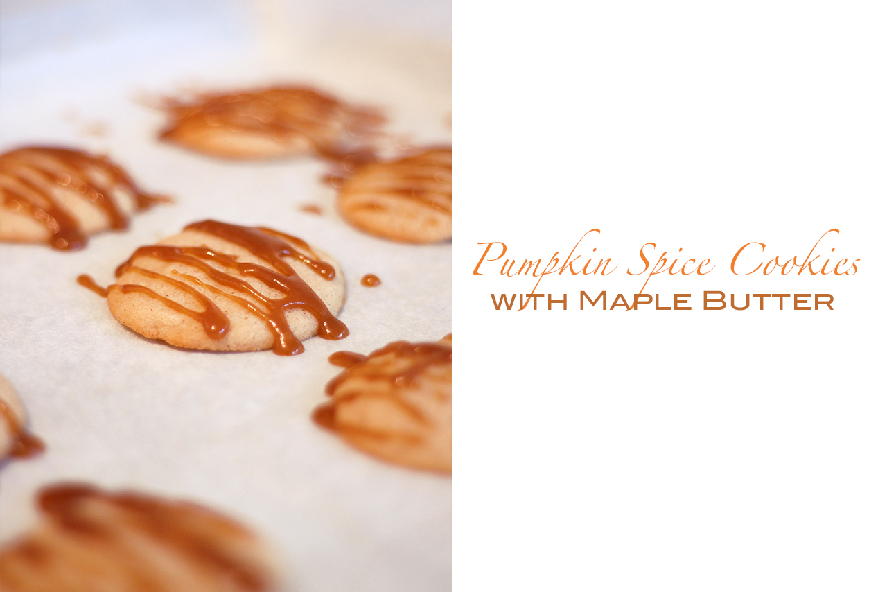 pumpkin spice cookies with maple butter