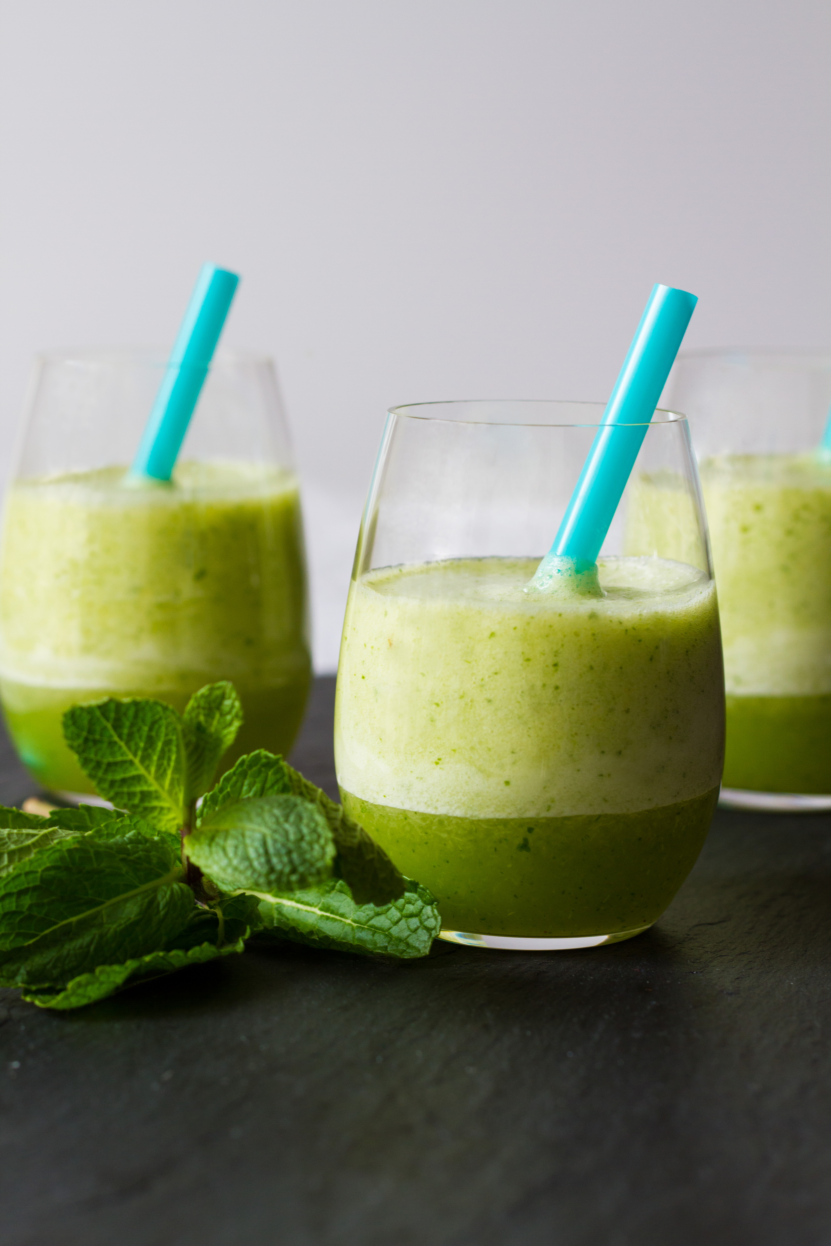 pineapple mint coconut water smoothie