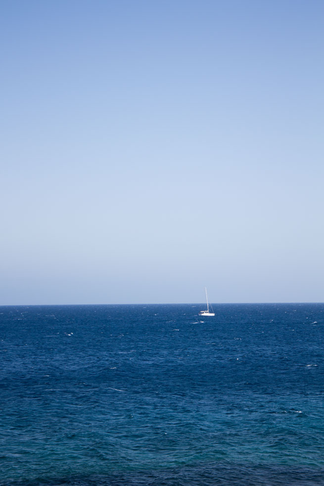 lanzarote teguise beach ocean view boat