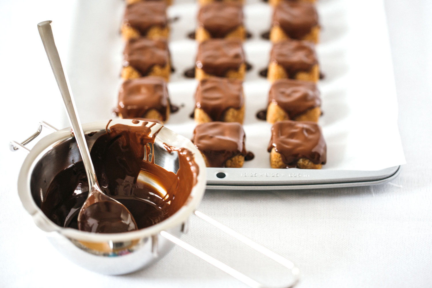 gingerbread petits fours made with leftover gingerbread cookies